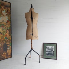 Vintage 1940s Display Linen Dressmake Mannequin Taylors Dummy