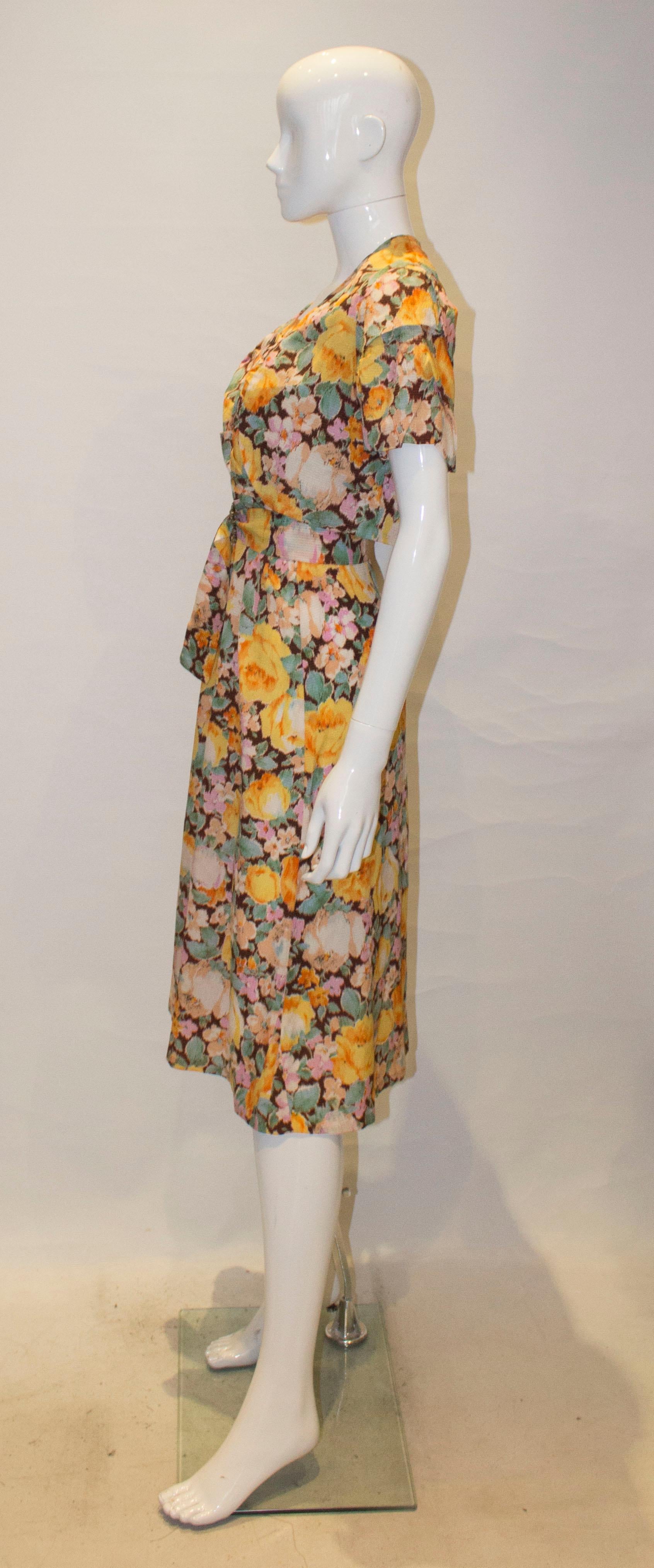 Vintage 1940s Dress and Bolero In Good Condition For Sale In London, GB