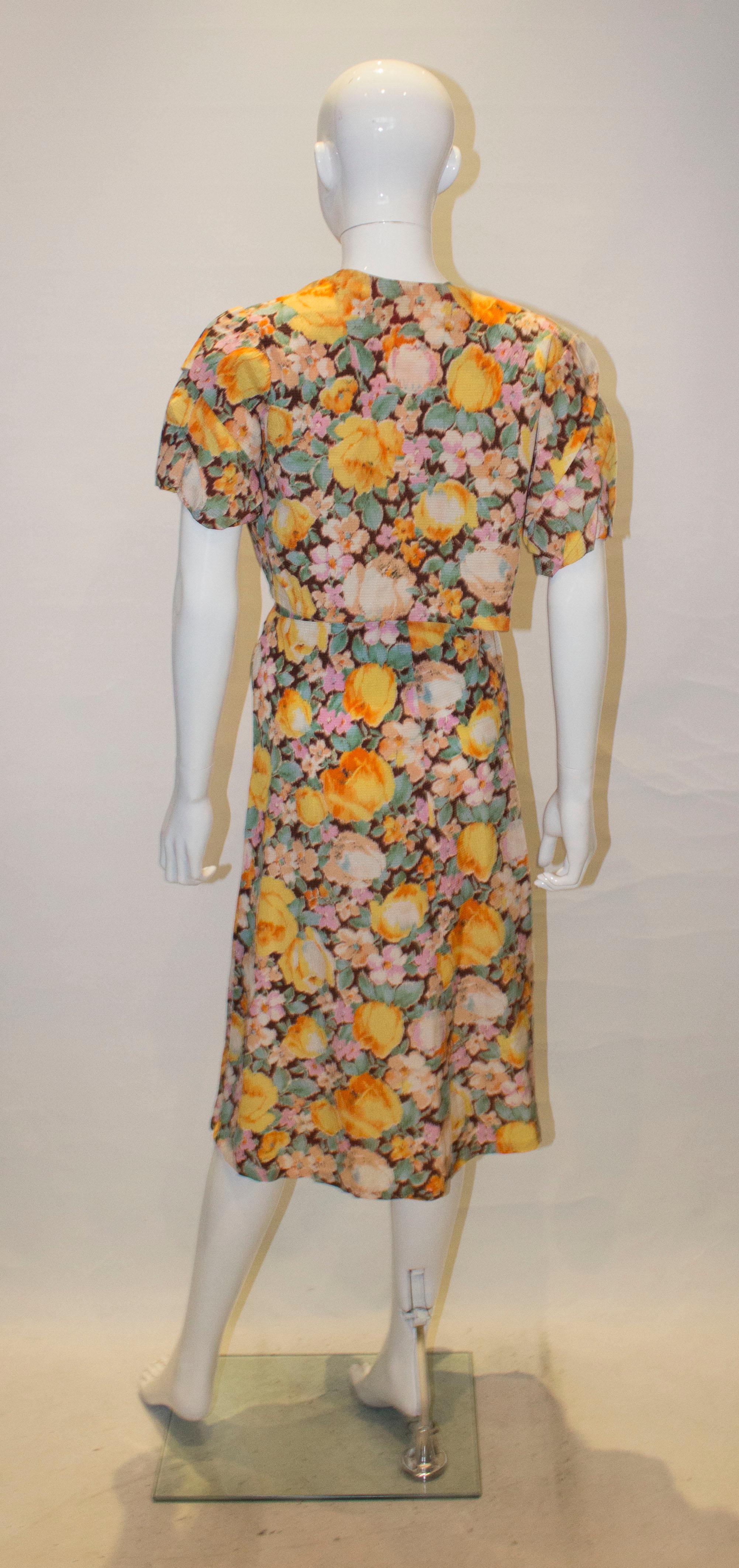 Women's Vintage 1940s Dress and Bolero For Sale