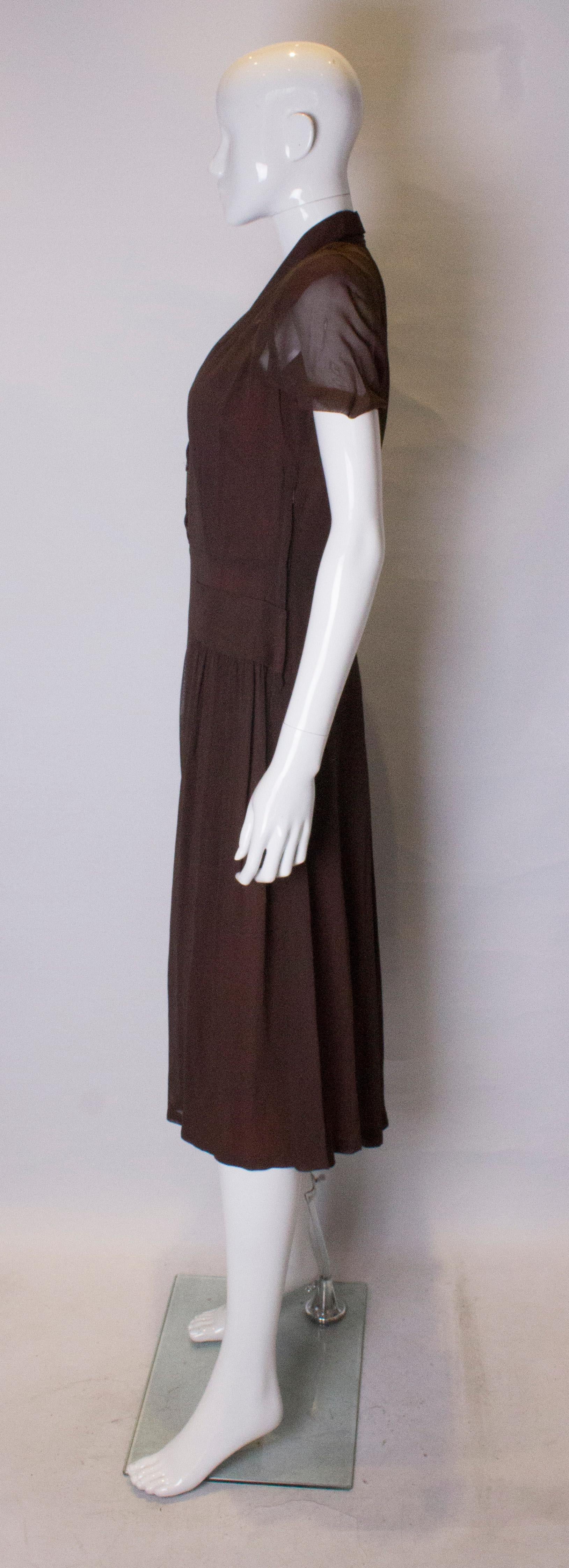 Vintage-Kleid aus den 1940er Jahren Damen im Angebot