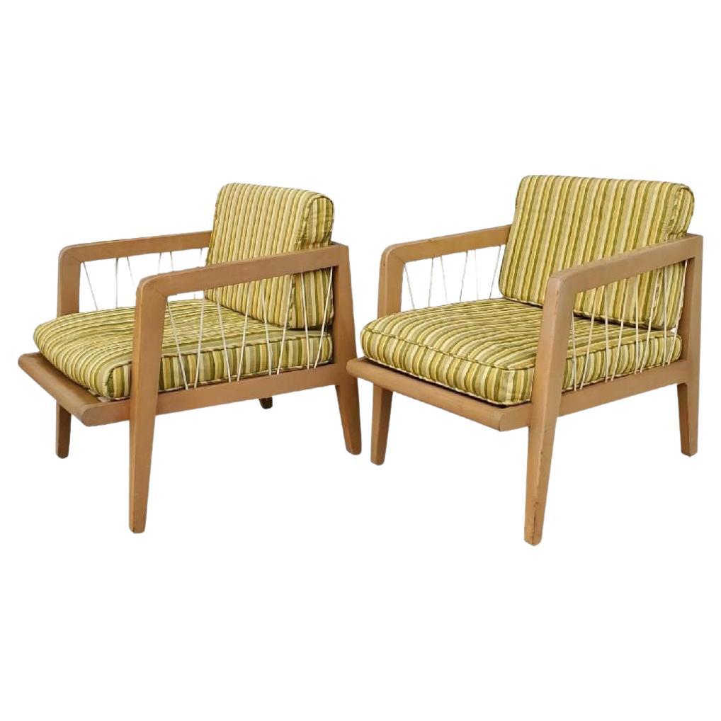 Vintage 1940s Edward Wormley for Drexel "Precedent" Lounge Chairs - A Set of 2  For Sale
