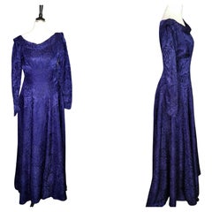 Used 1940s evening dress, Satin Brocade 