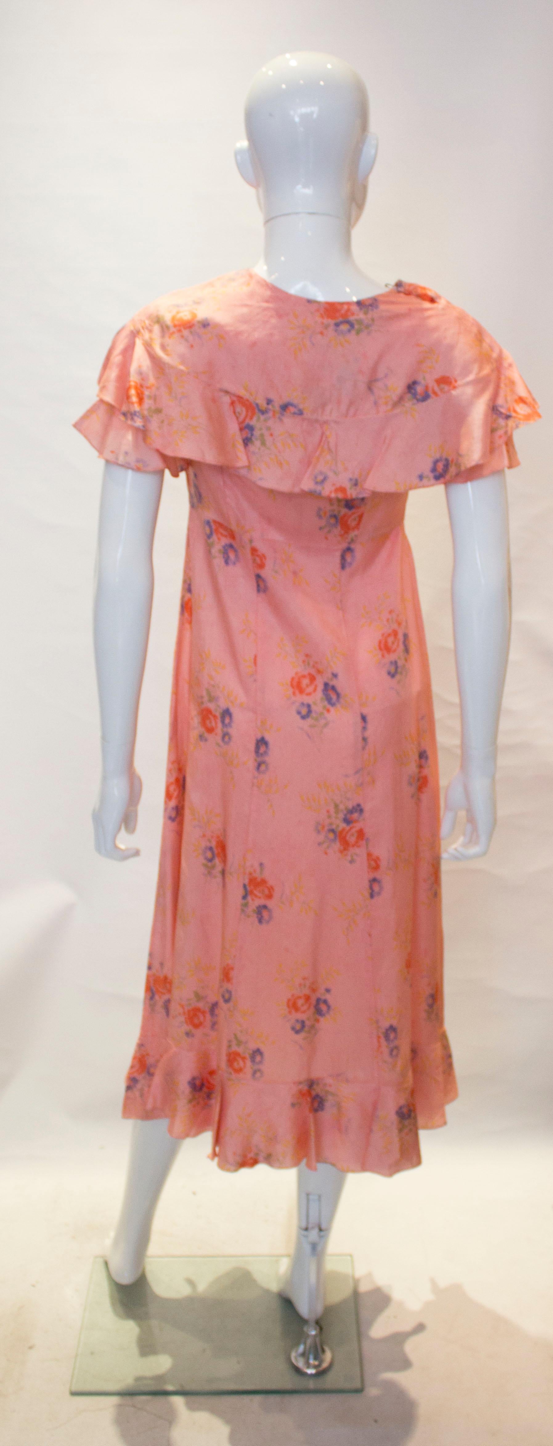 Vintage 1940s Floral Dress 2