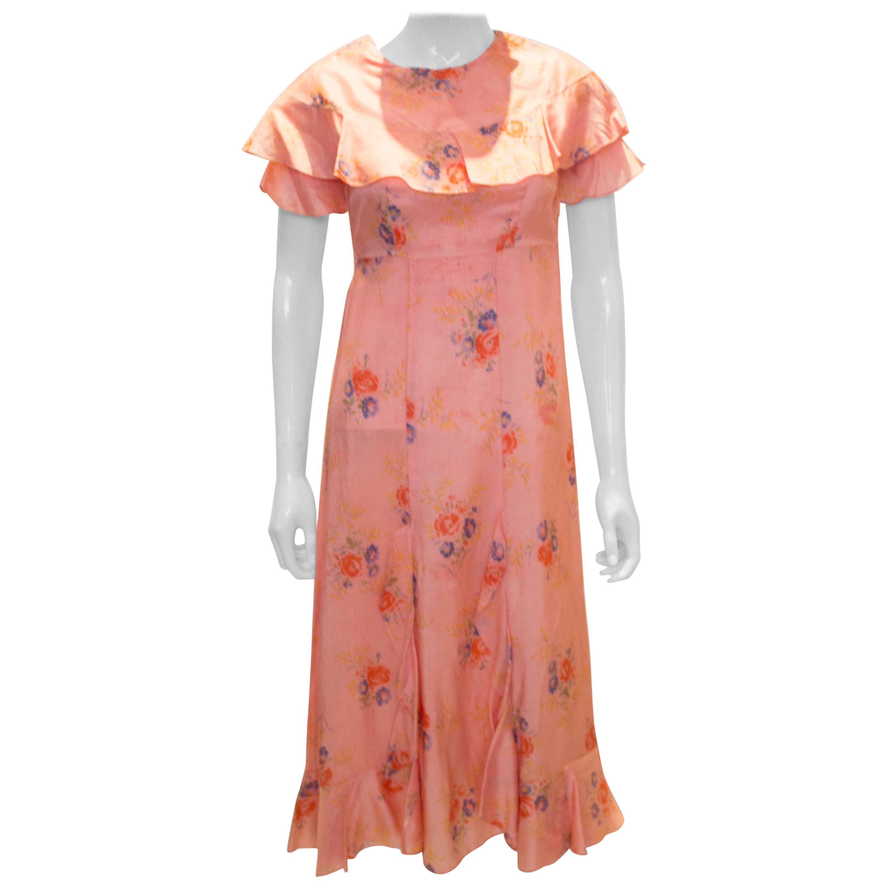 Vintage 1940s Floral Dress