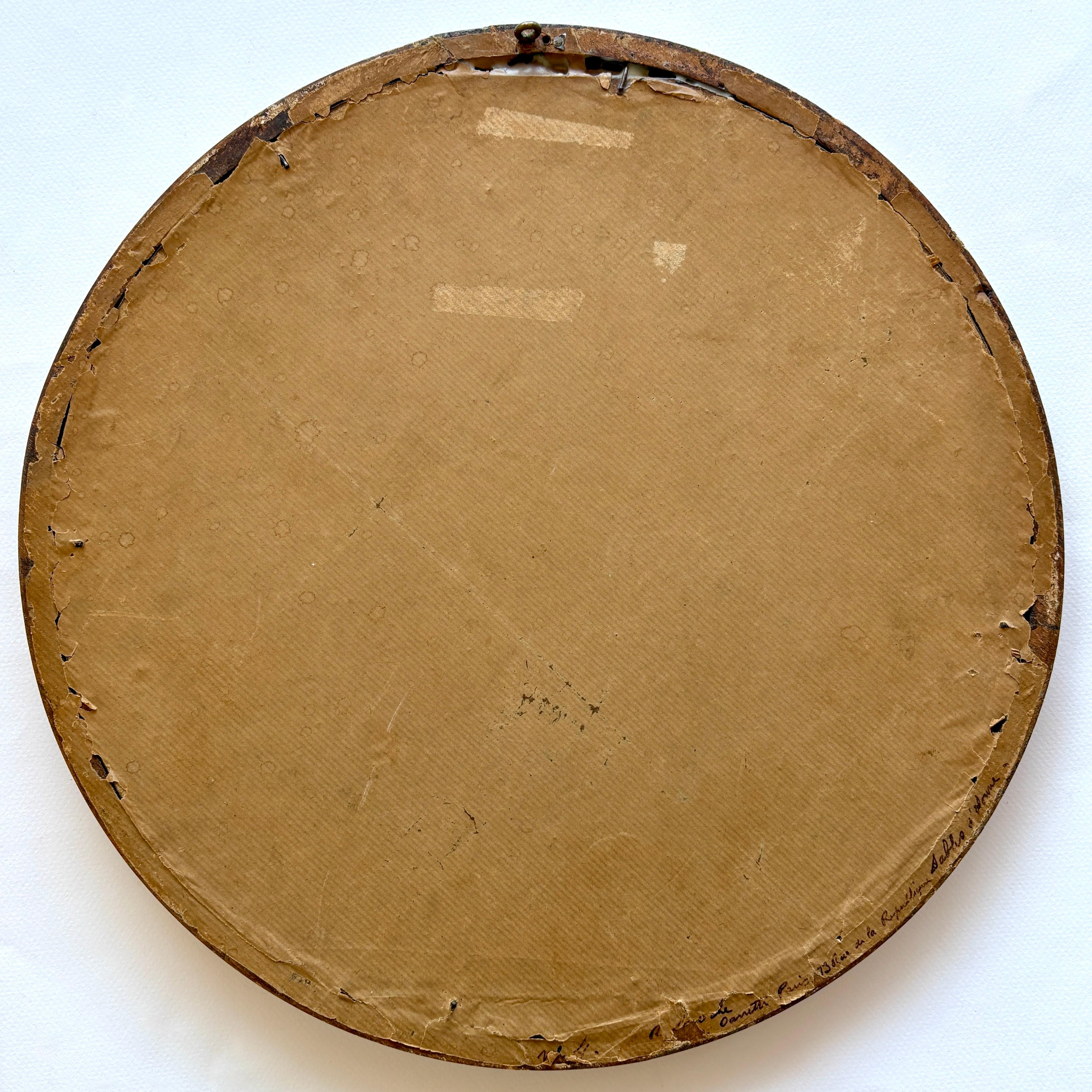 Vintage 1940s Französisch kreisförmige Ölgemälde von nautischen Szene von Robert Laroche im Angebot 9