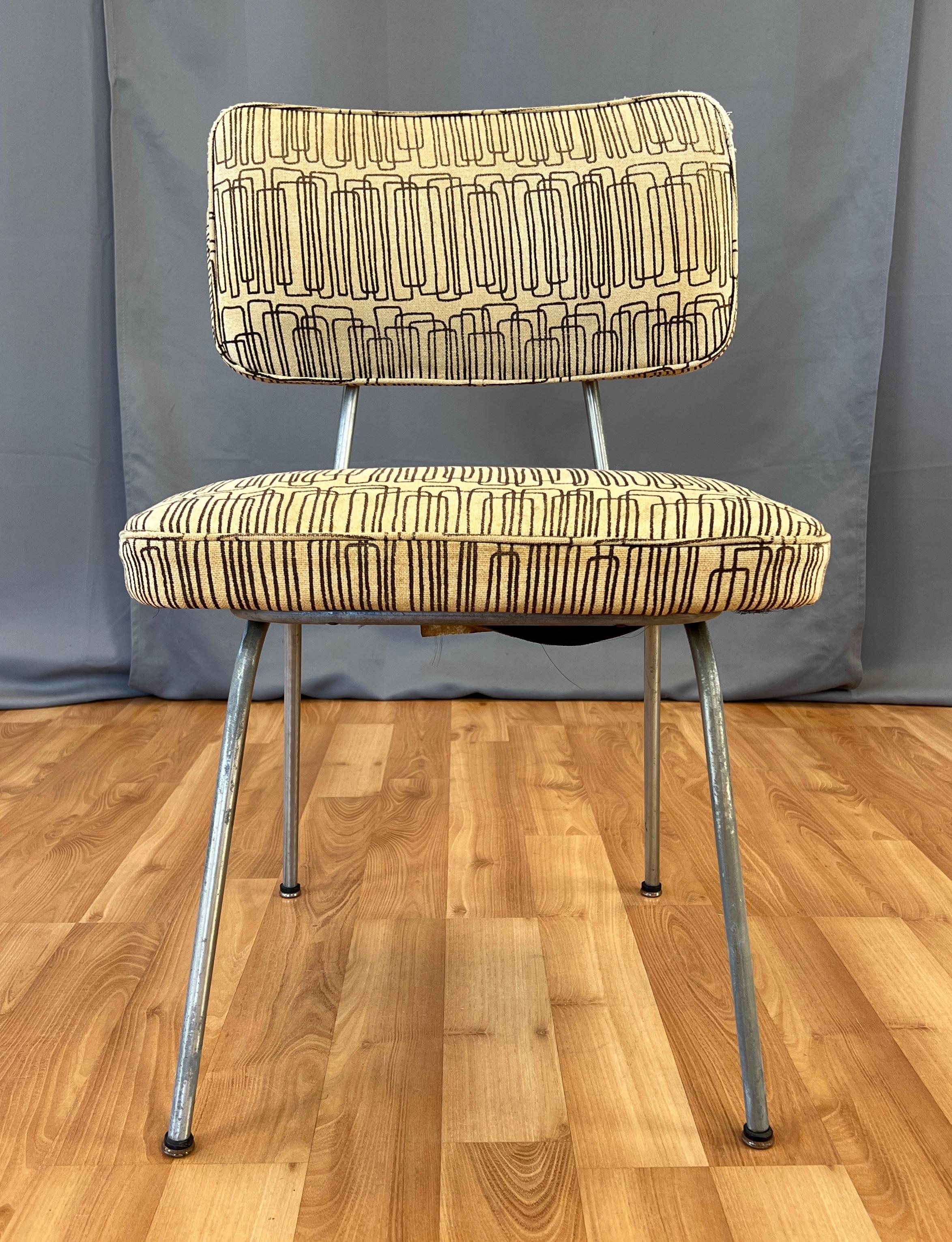 Mid-Century Modern Vintage 1940s George Nelson Side Chair for Herman Miller Model 4671 For Sale