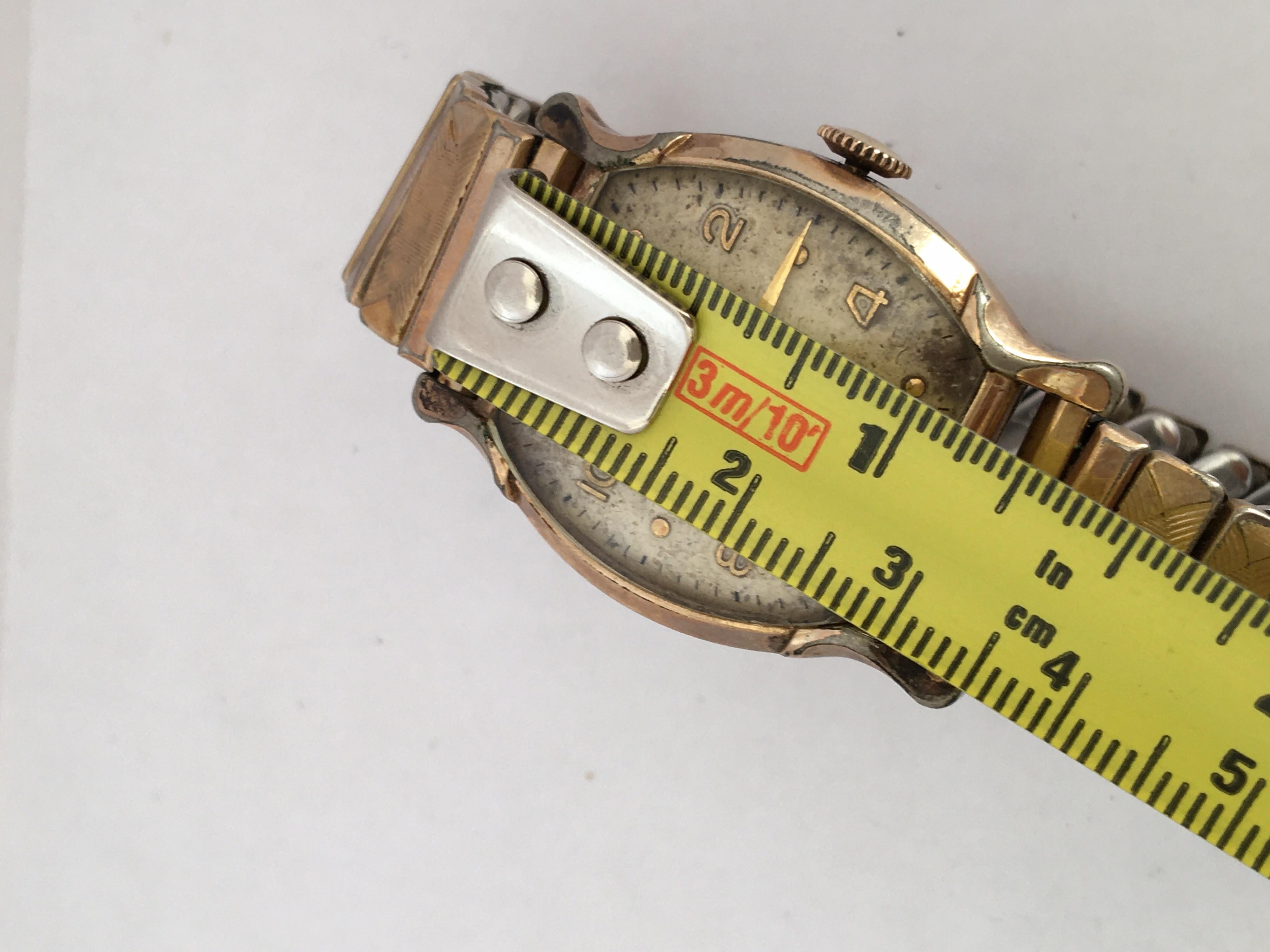 Vintage 1940s Gold-Plated Bulova Mechanical Watch For Sale 5
