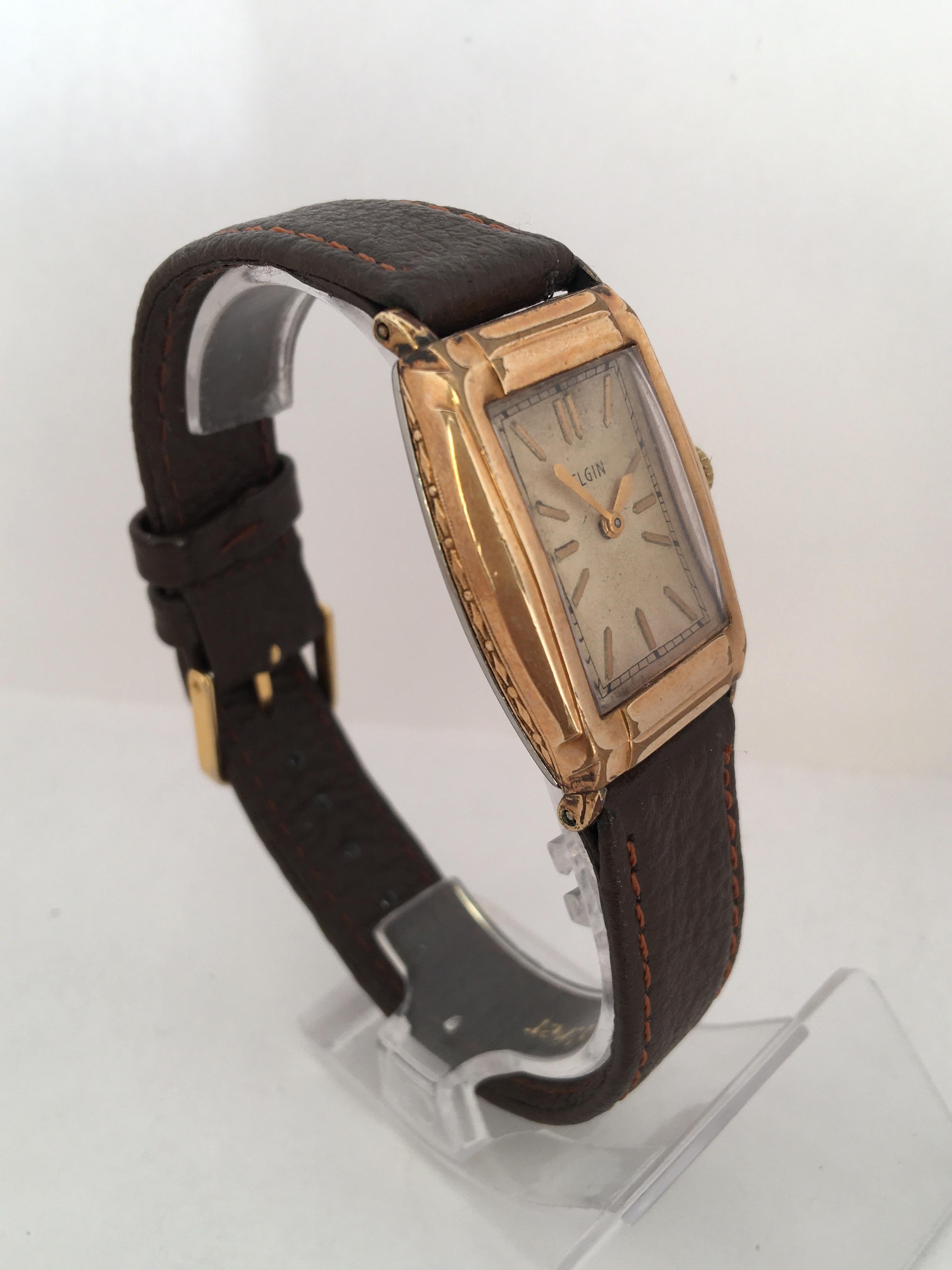 Vintage 1940s Gold-Plated Manual Mechanical Watch For Sale 4