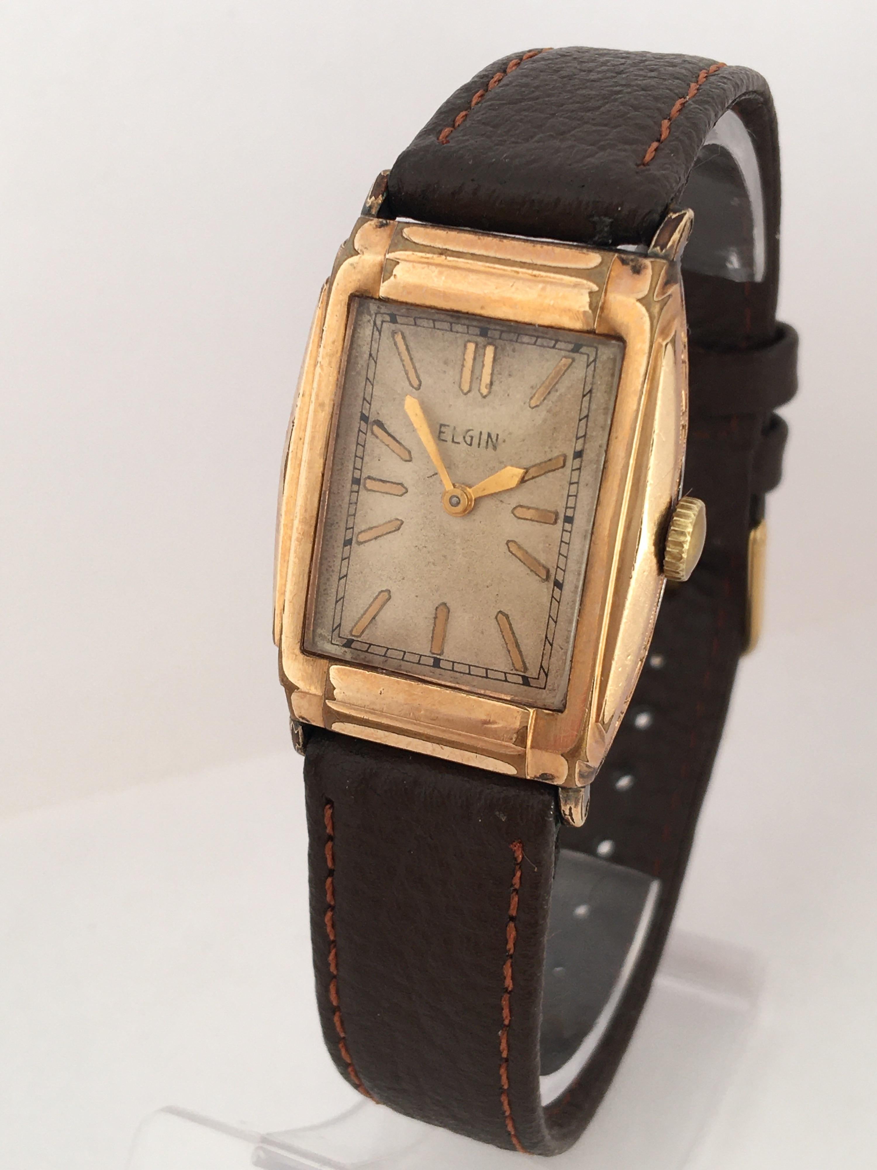 Vintage 1940s Gold-Plated Manual Mechanical Watch For Sale 5