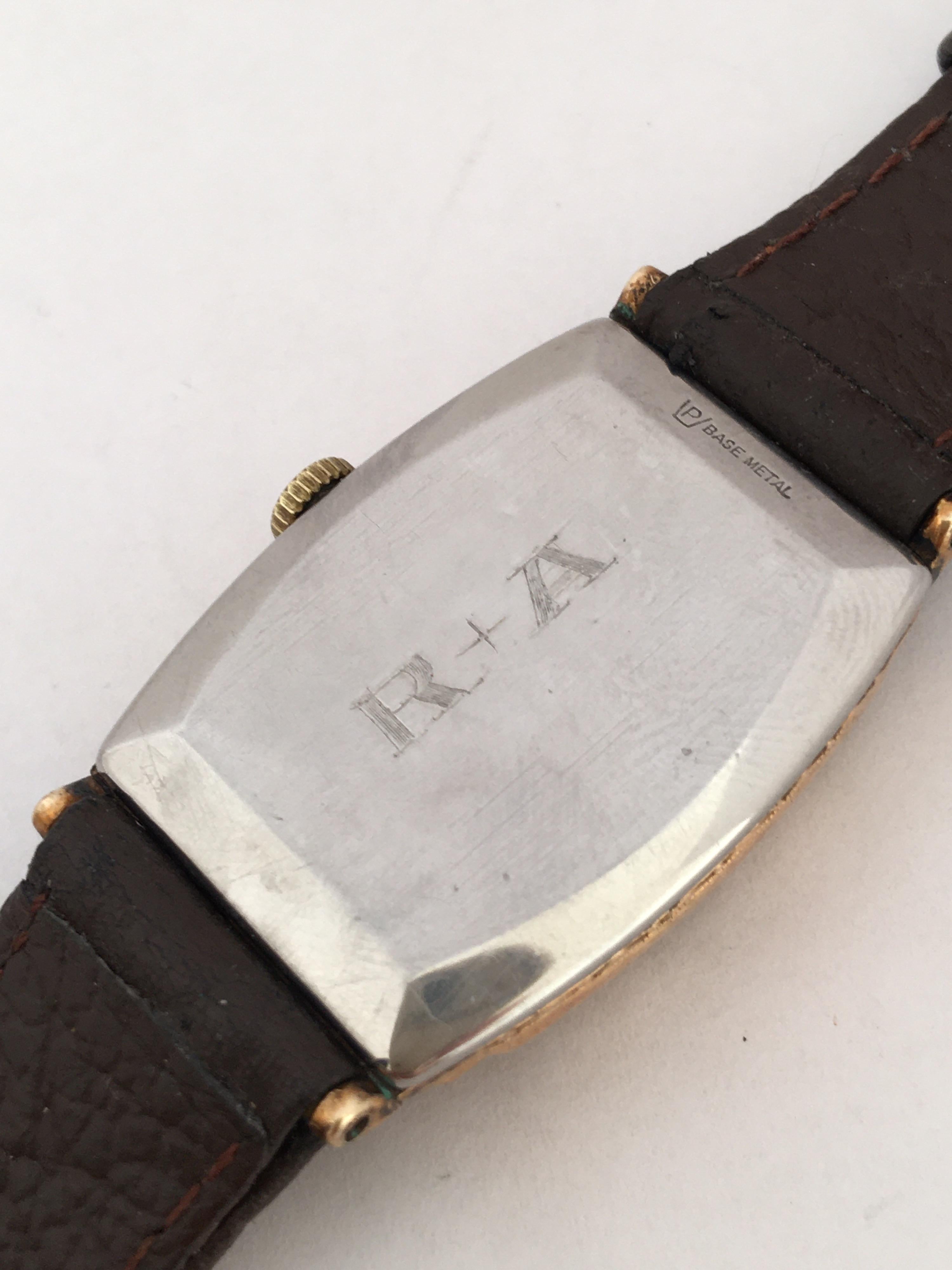 Vintage 1940s Gold-Plated Manual Mechanical Watch For Sale 1