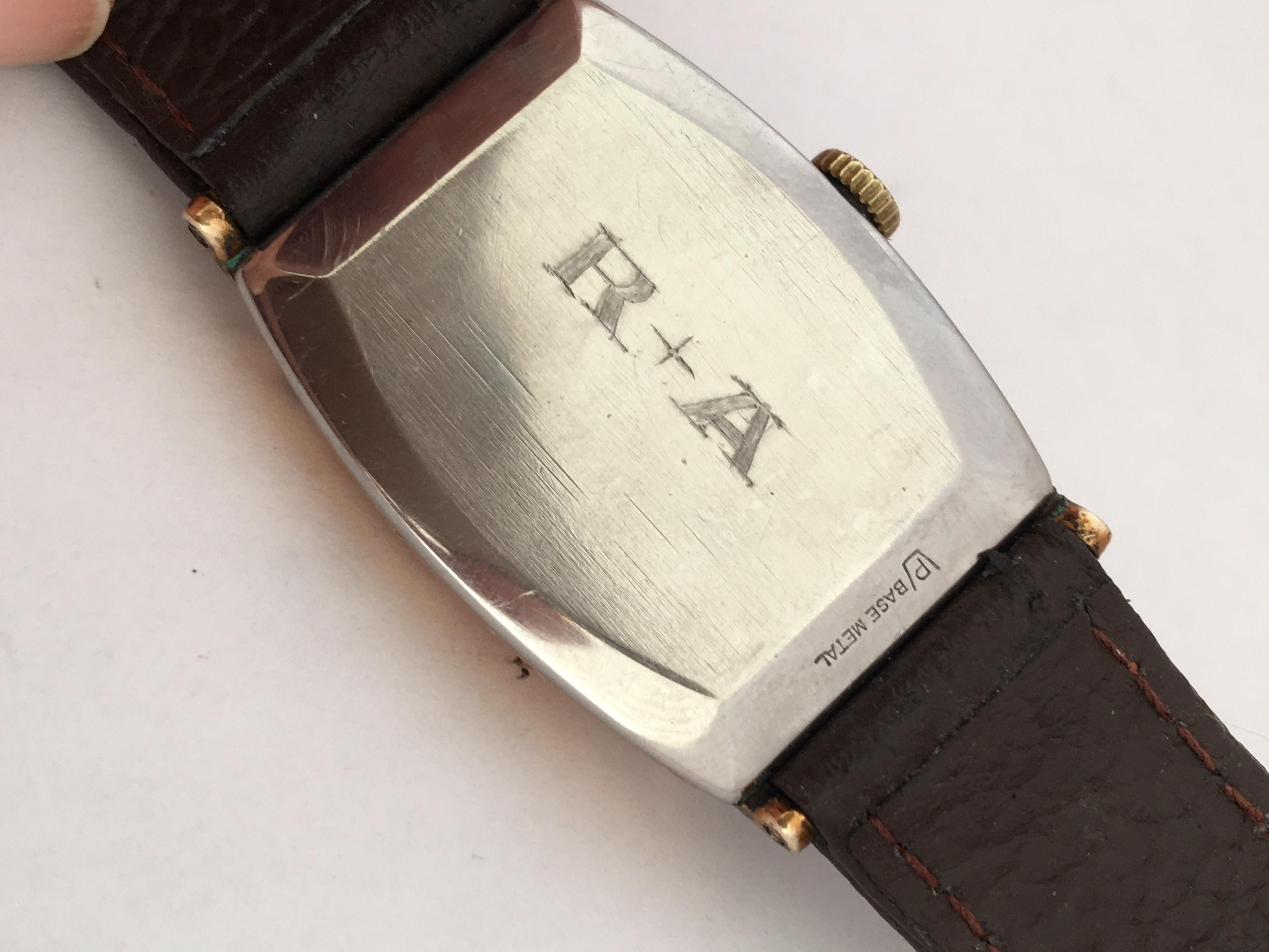 Vintage 1940s Gold-Plated Manual Mechanical Watch For Sale 2