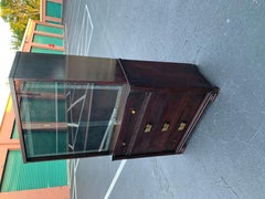 Vintage 1940s Greek Key Detail China Cabinet