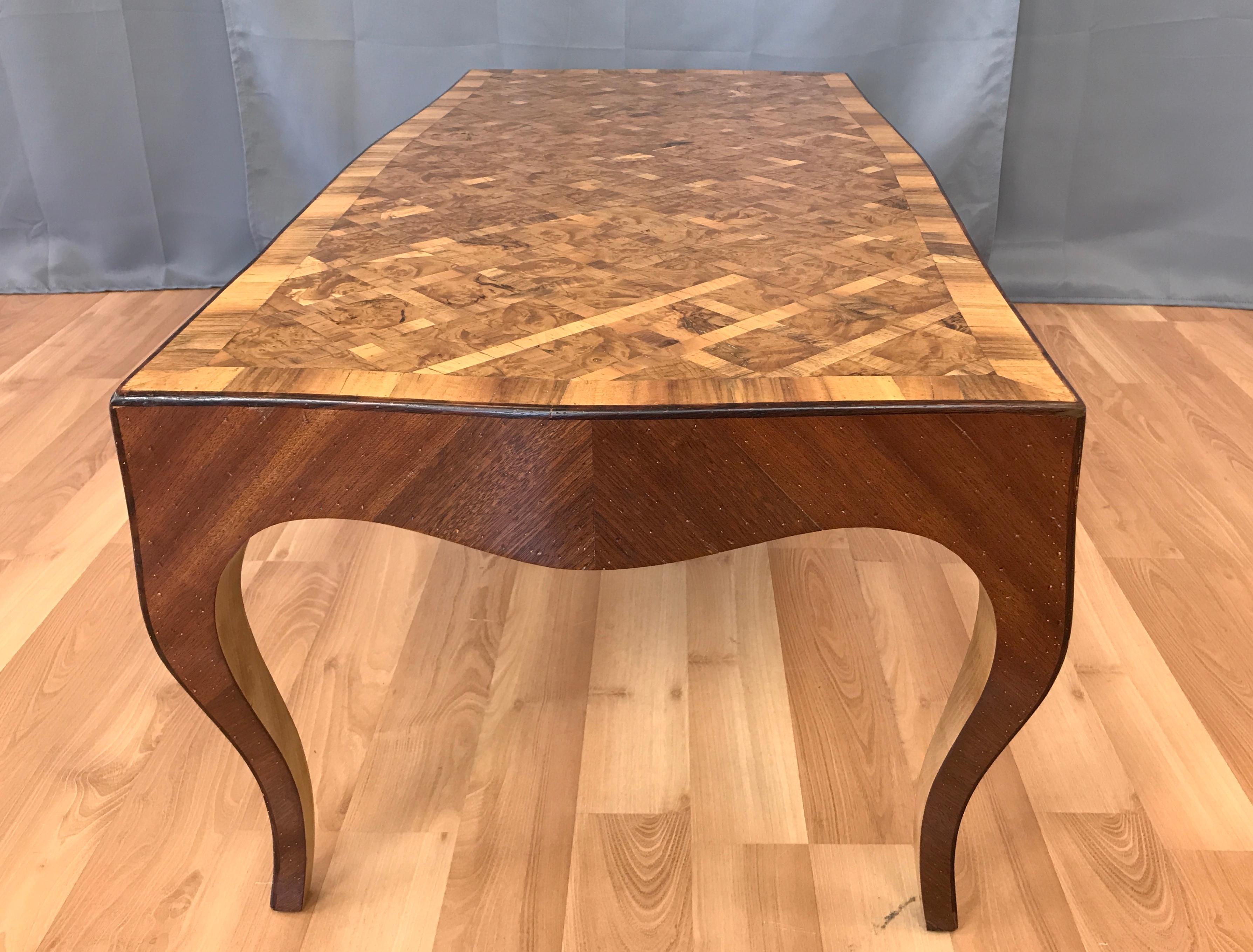 Vintage 1940s Italian Marquetry Coffee Table 2
