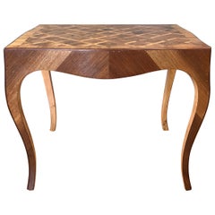 Vintage 1940s Italian Marquetry End Table A