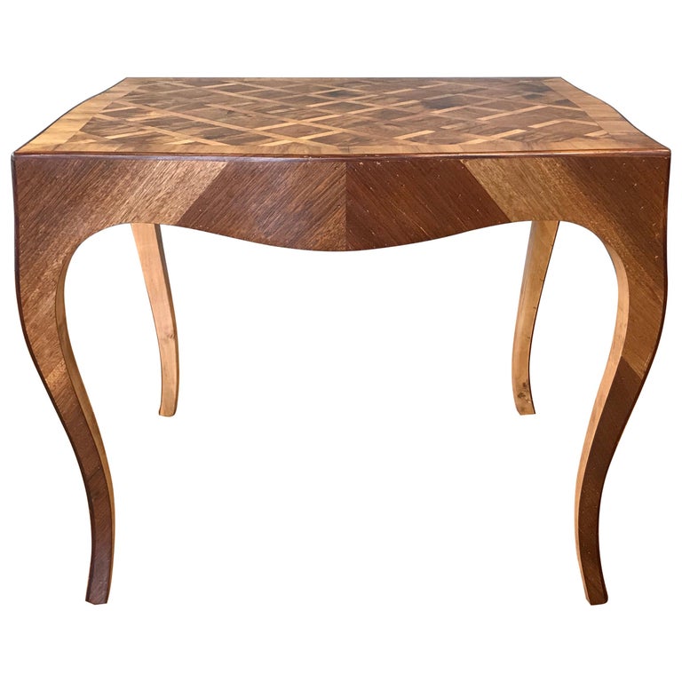 Vintage 1940s Italian Marquetry End Table A For Sale At 1stdibs
