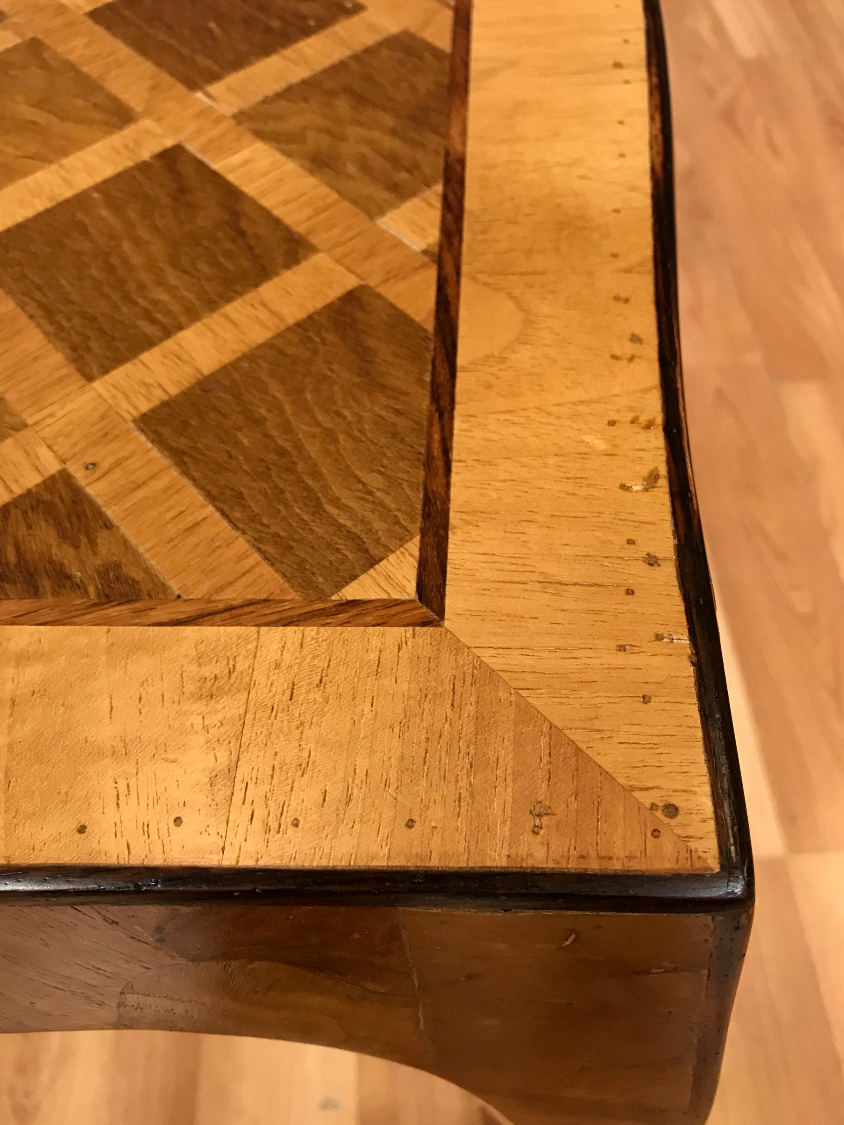 Vintage 1940s Italian Marquetry End Table B 6