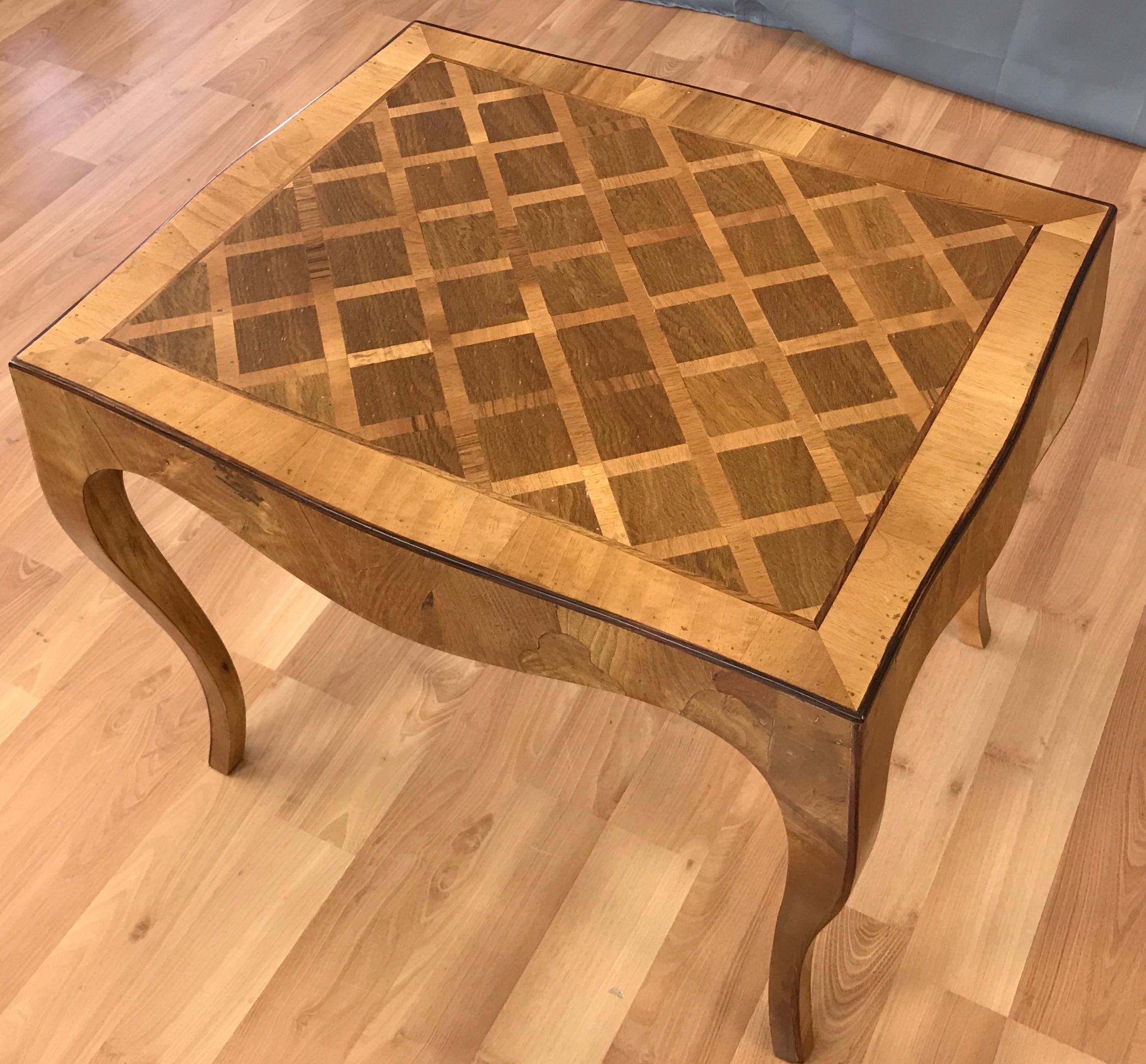 Vintage 1940s Italian Marquetry End Table B 7