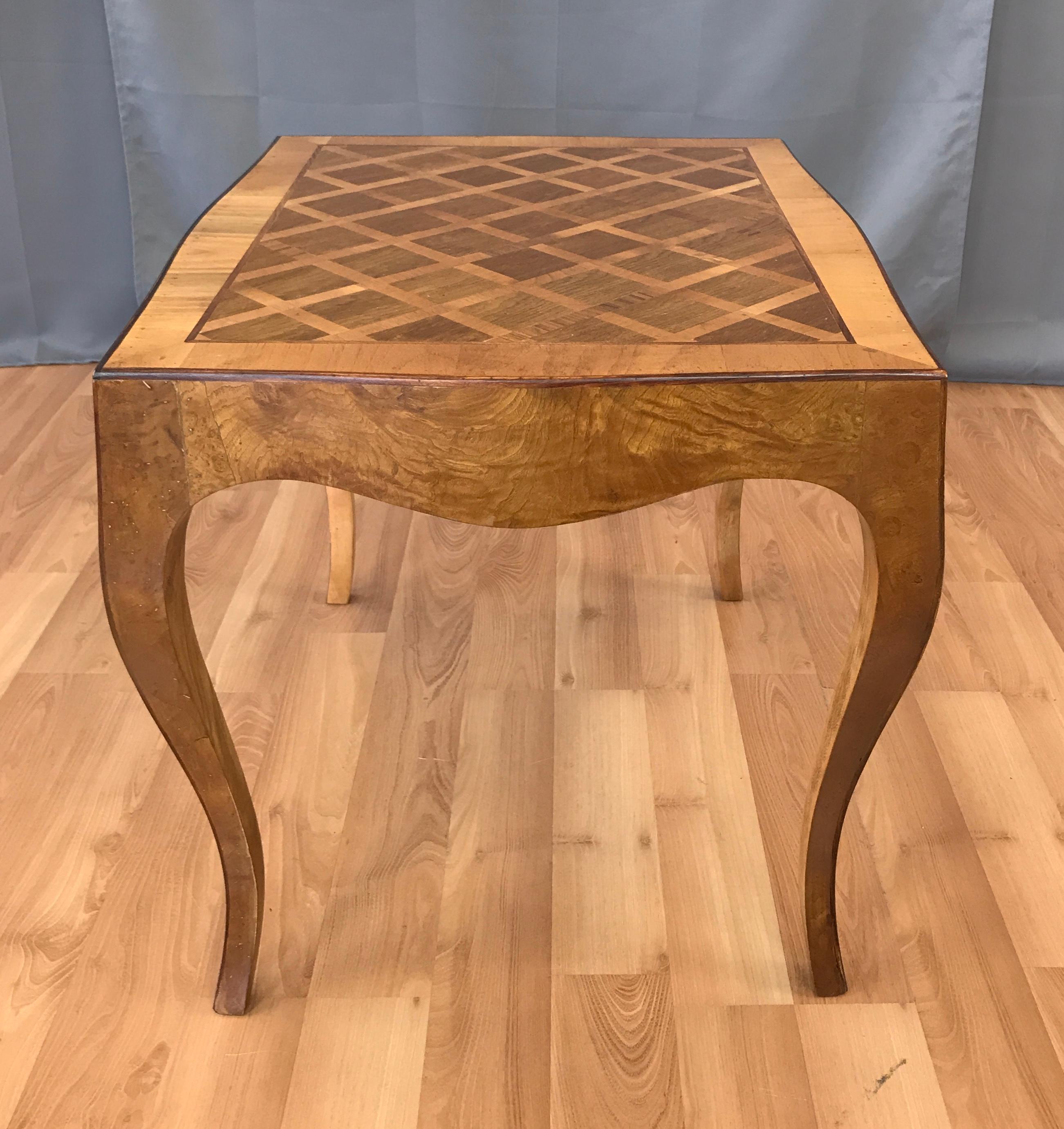 Mid-20th Century Vintage 1940s Italian Marquetry End Table B