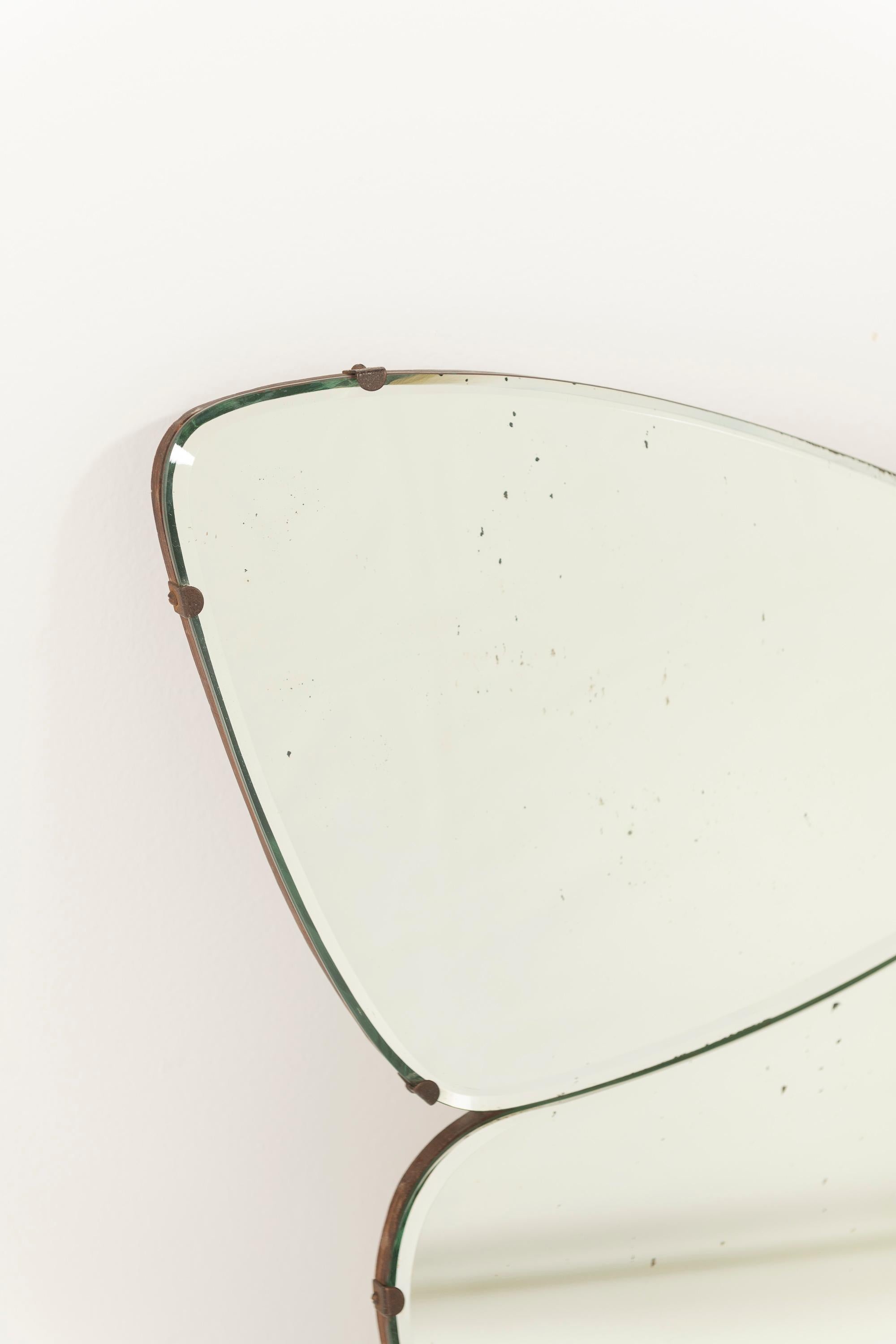 Vintage 1940's Italian Wall Mirror, 5 Piece Butterfly, Italy For Sale 3