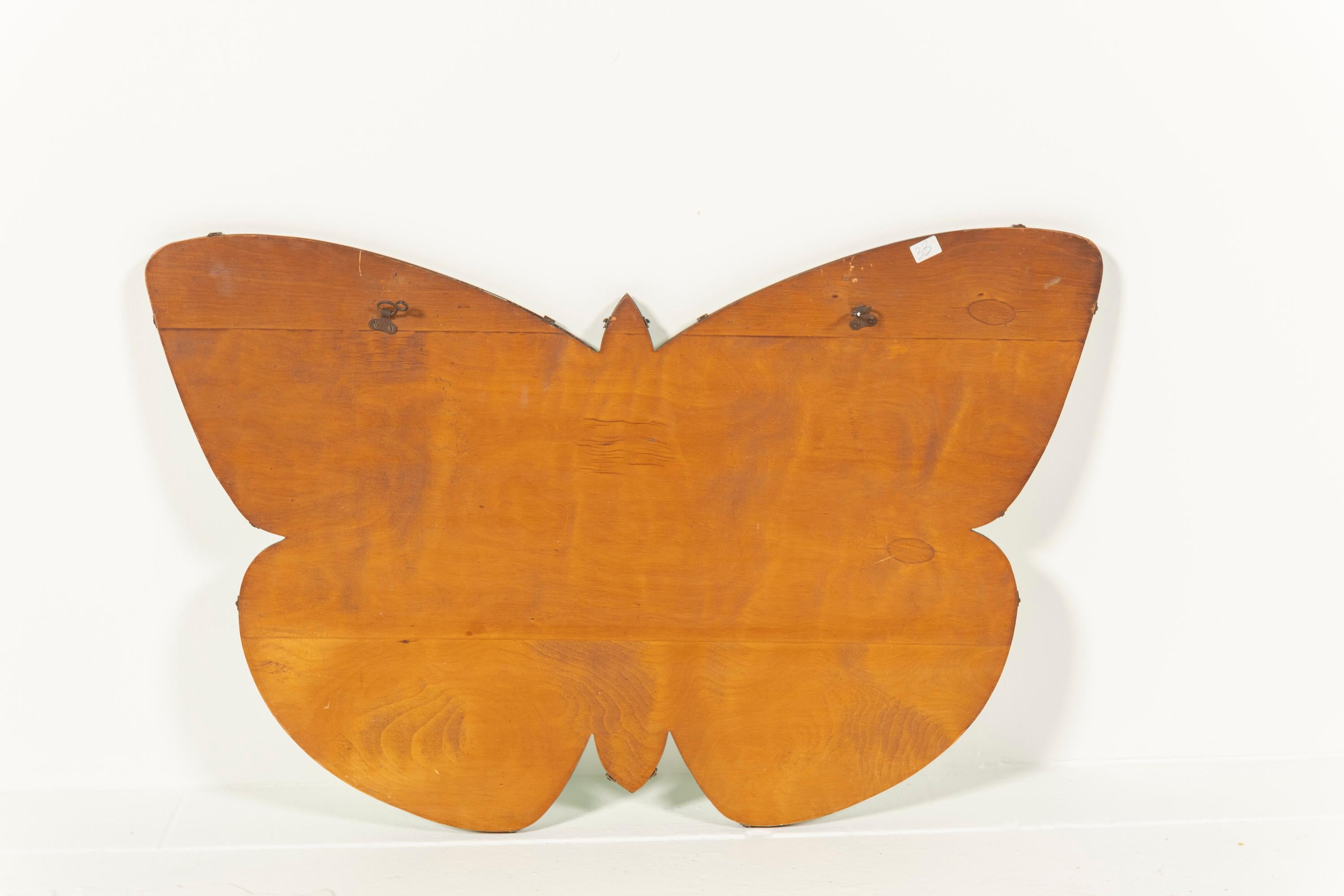 Vintage 1940's Italian Wall Mirror, 5 Piece Butterfly, Italy For Sale 5