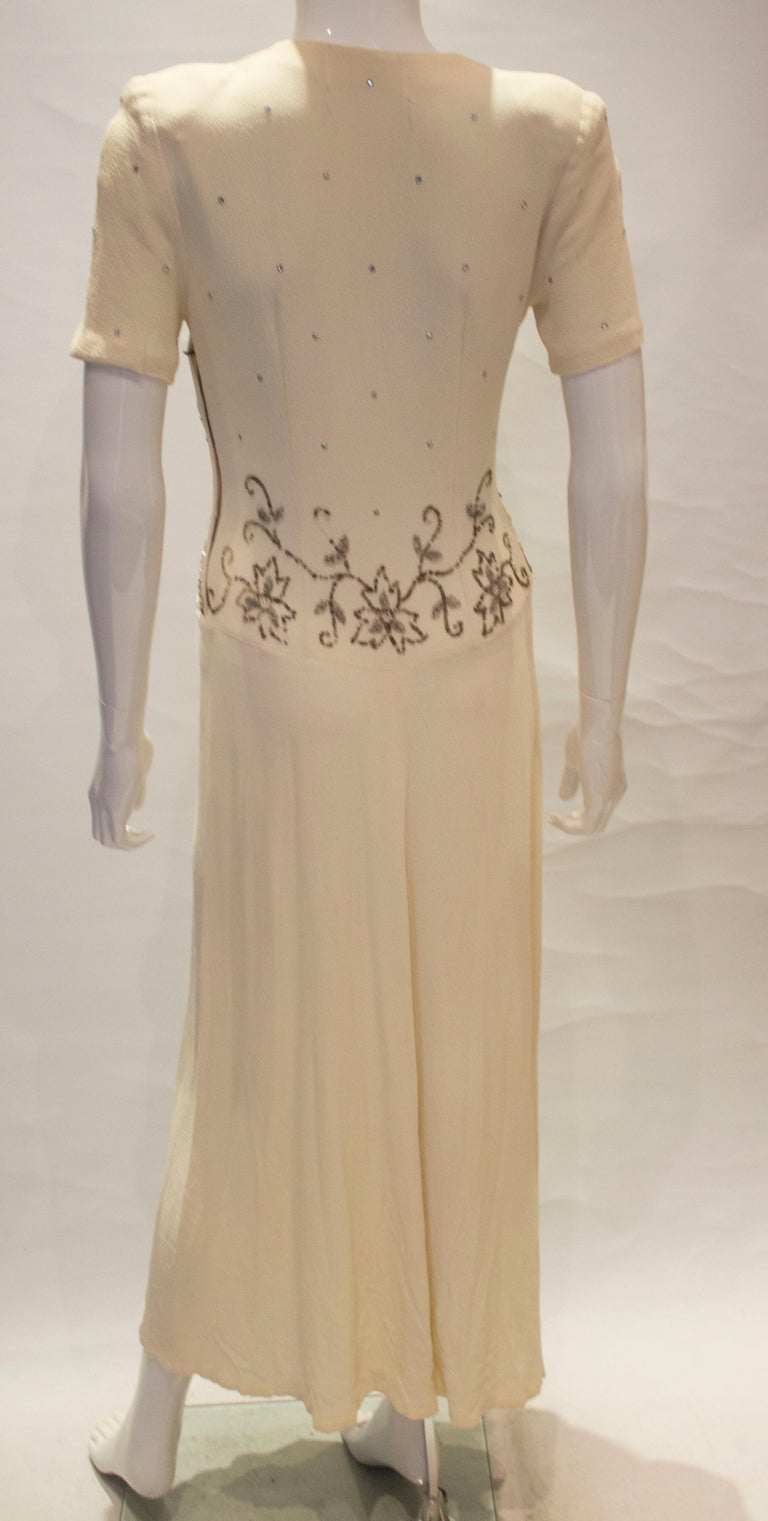 Vintage 1940s Ivory Crepe Dress For Sale at 1stDibs | vintage crepe dress