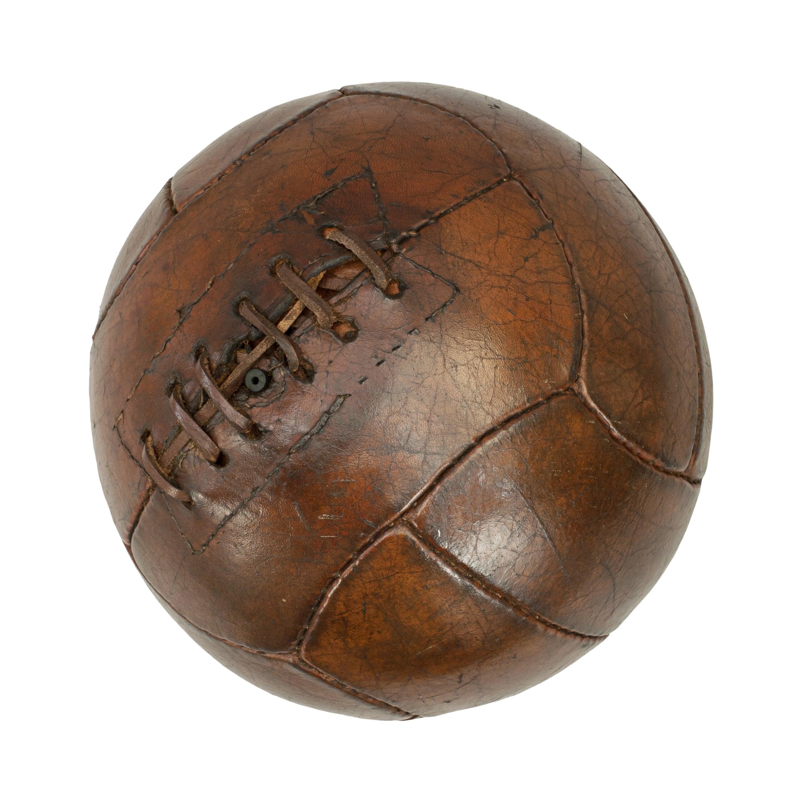 Vintage 1940s Leather Football, Soccer Ball