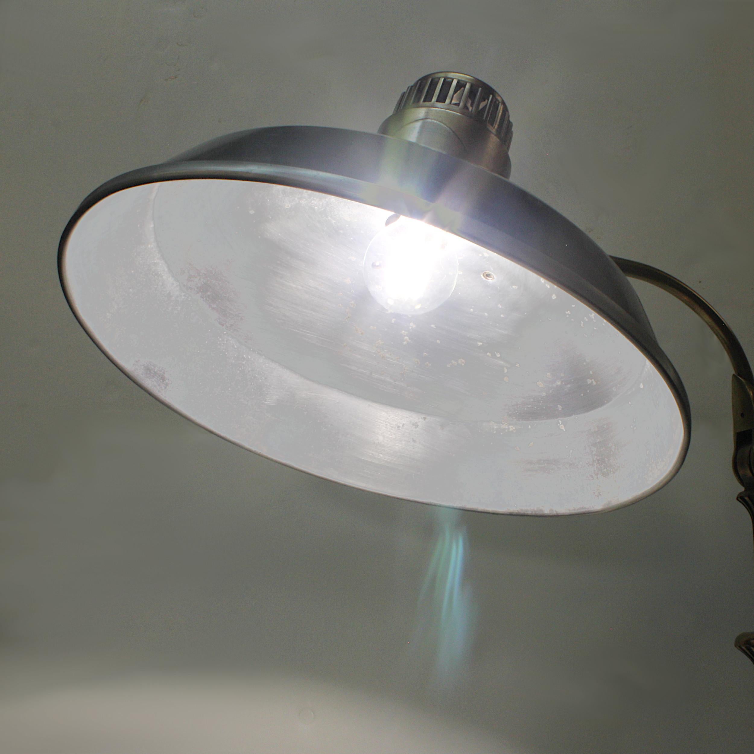 Cast Vintage 1940s Mid-Century Modern Industrial Aluminum GE Sunlamp Floor Lamp