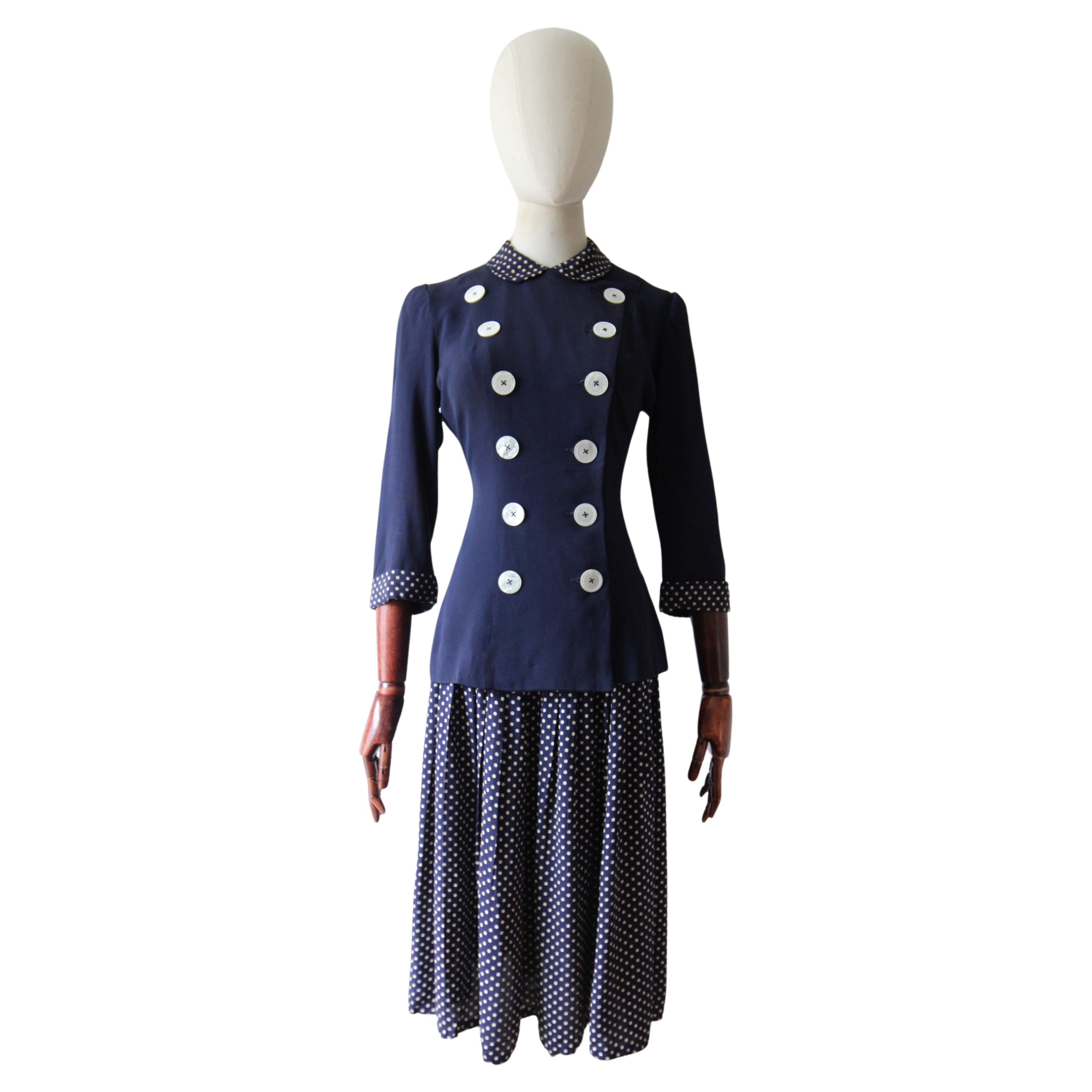 1940s blue skirt suit store
