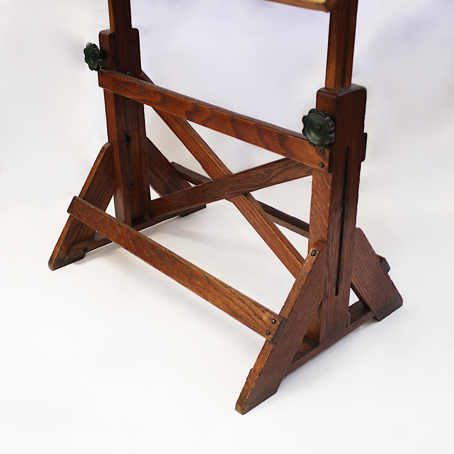 Vintage 1940s Oak And Iron Drafting Table By The F Weber Co Of
