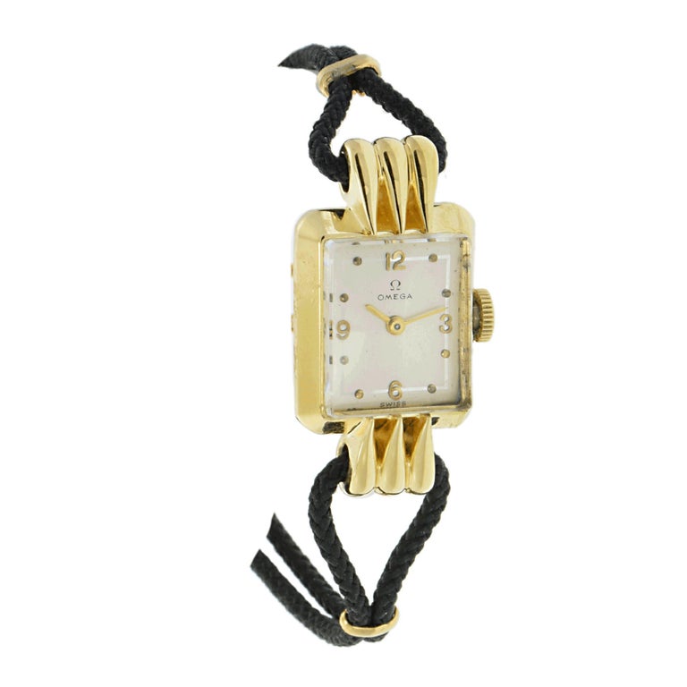 Vintage 1940s Omega Ladies' Cocktail Watch 14K Yellow Gold