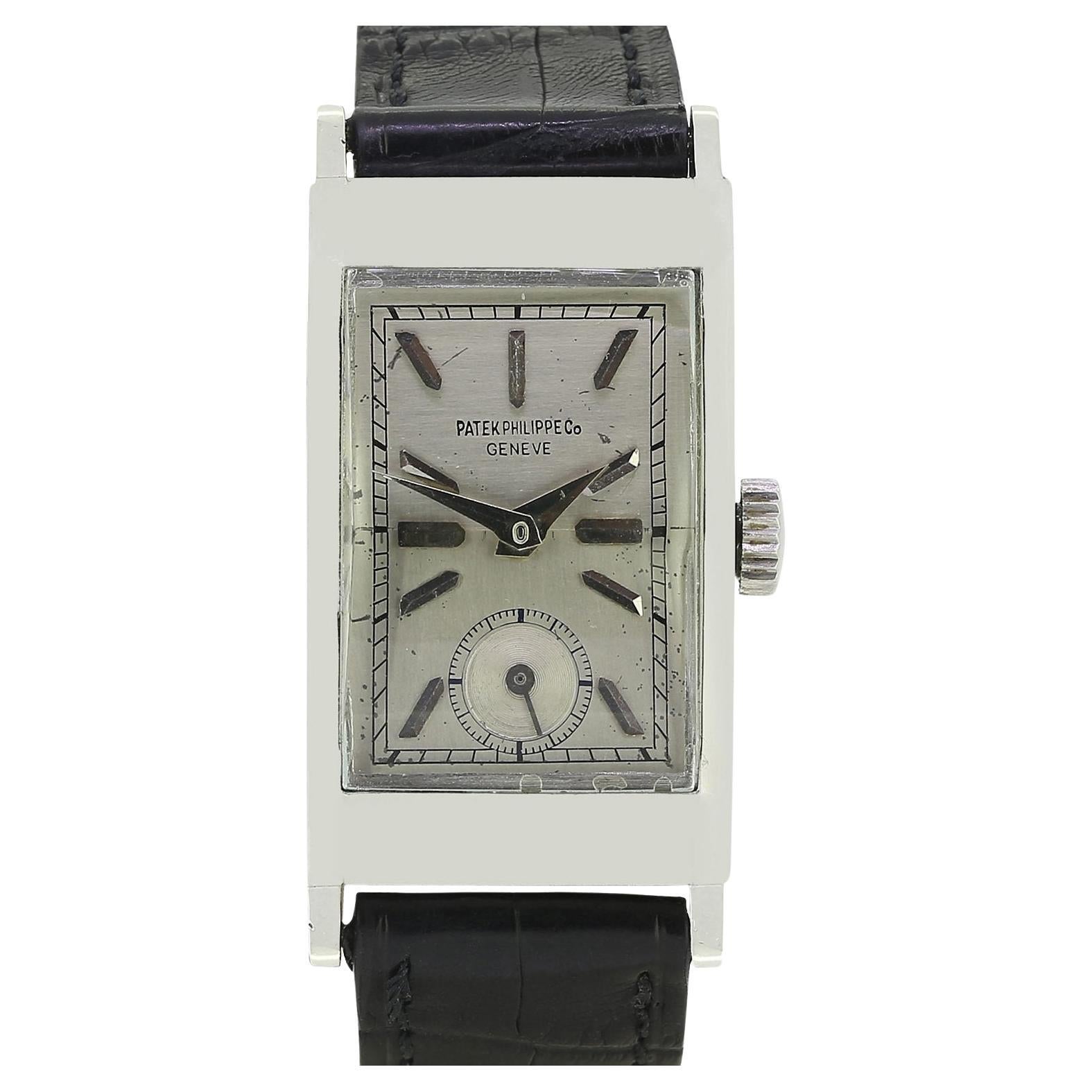 Vintage 1940s Patek Philippe Gents Manual Wristwatch For Sale