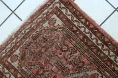 Vintage 1940s Persian Hamadan Rug – Authentic Hand-Knotted 2' x 3.2' – 1C1249