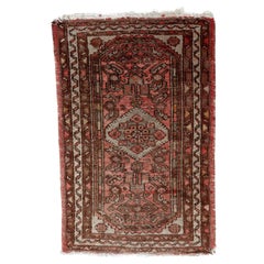 Vintage 1940s Persian Hamadan Rug – Authentic Hand-Knotted 2' x 3.2' – 1C1249