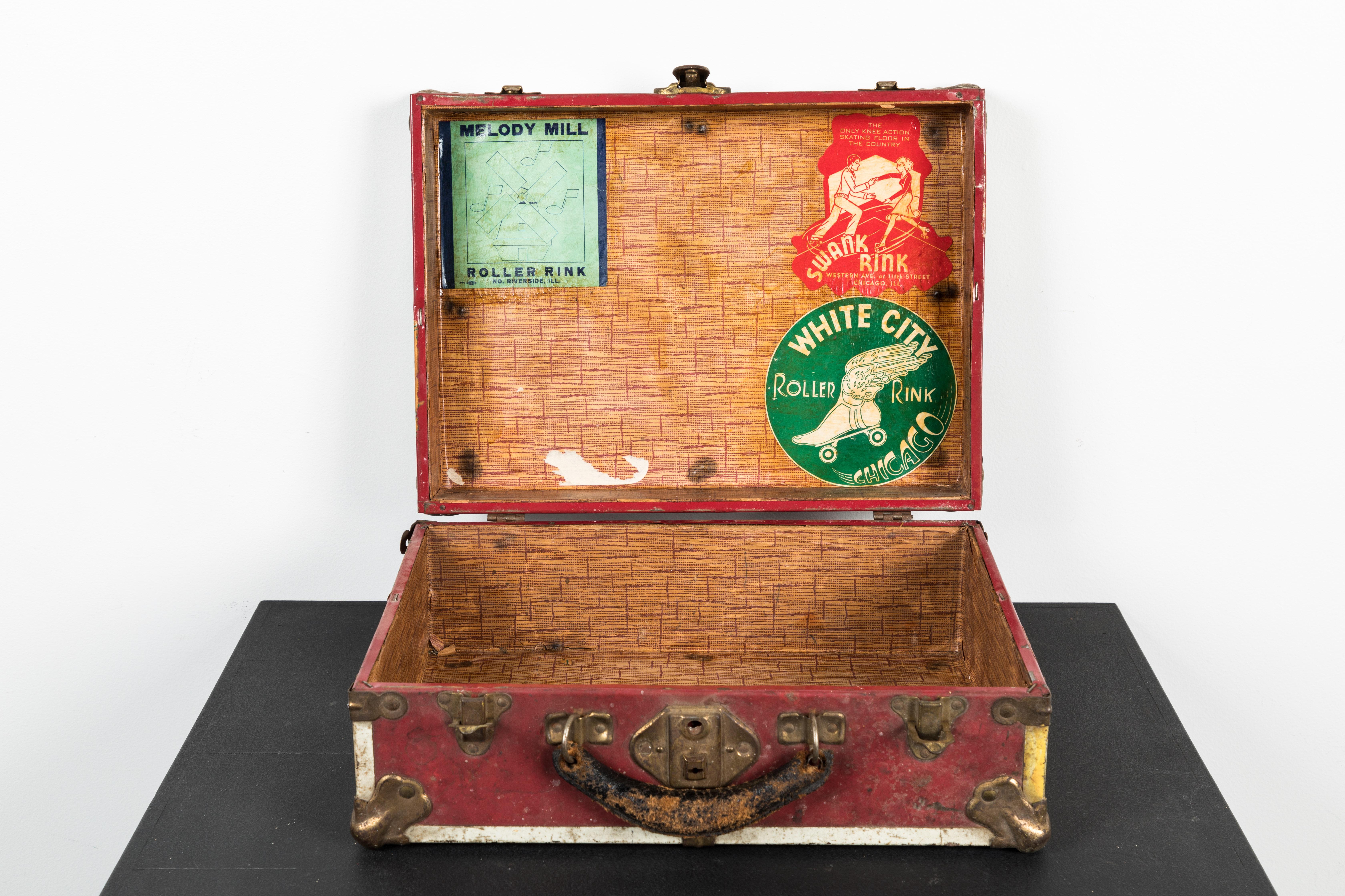 American Vintage 1940s Pinup Roller Derby Roller Skate Case