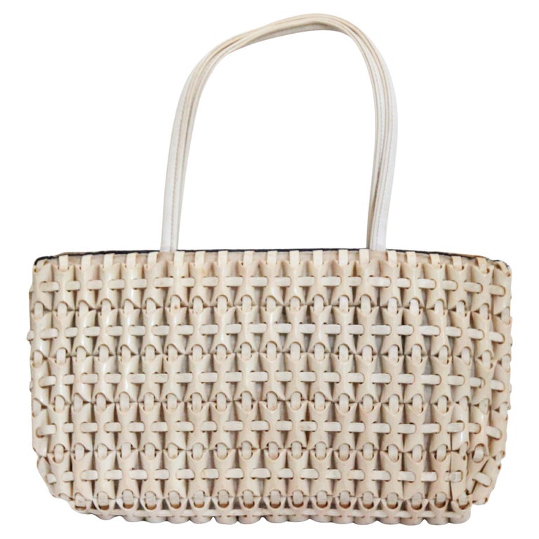 Vintage 1940's plasticflex handbag vintage 1940's cream plastic