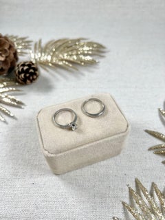 Vintage 1940s, Platinum Diamond Engagement & Wedding Band Bridal Ring Set