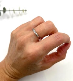 Vintage 1940s, Platinum Diamond Wedding Band Ring