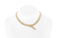 Vintage 1940s Retro Gold Arrow Necklace with Diamonds