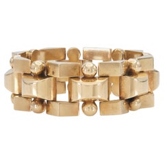 Vintage 1940s Retro Gold Link Bracelet