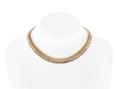 Vintage 1940s Retro Rose Gold Collar Necklace