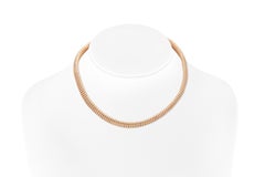 Vintage 1940s Retro Rose Gold Tubogas Necklace