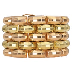 Bracelet en or bicolore Vintage 1940s Retro