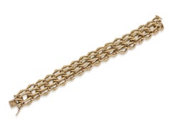Vintage 1940s Retro Yellow Gold Link Bracelet