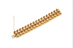Vintage 1940s Retro Yellow Gold Scale Link Bracelet