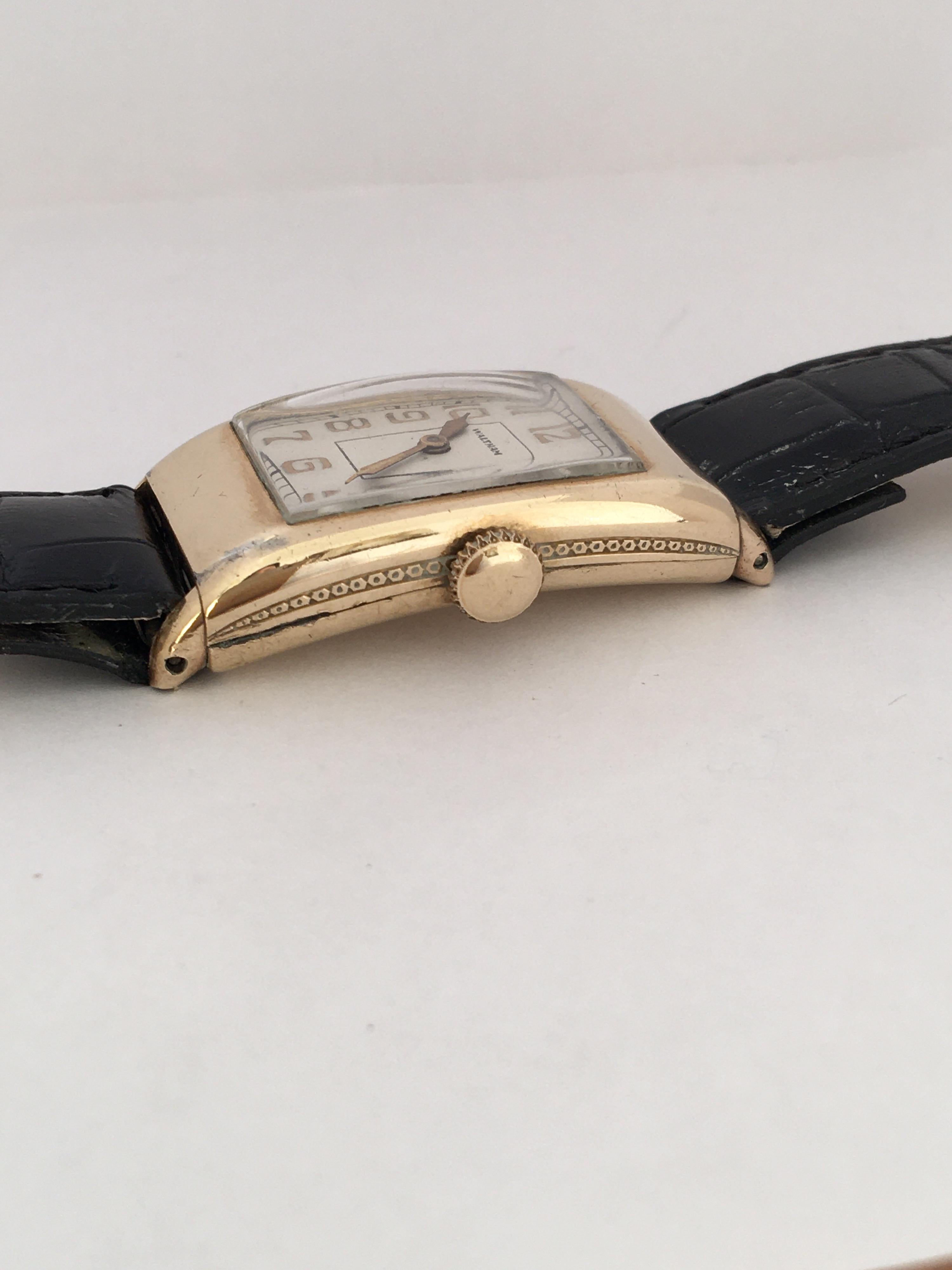 Vintage 1940s Rolled Gold Waltham Manual Winding Watch 7