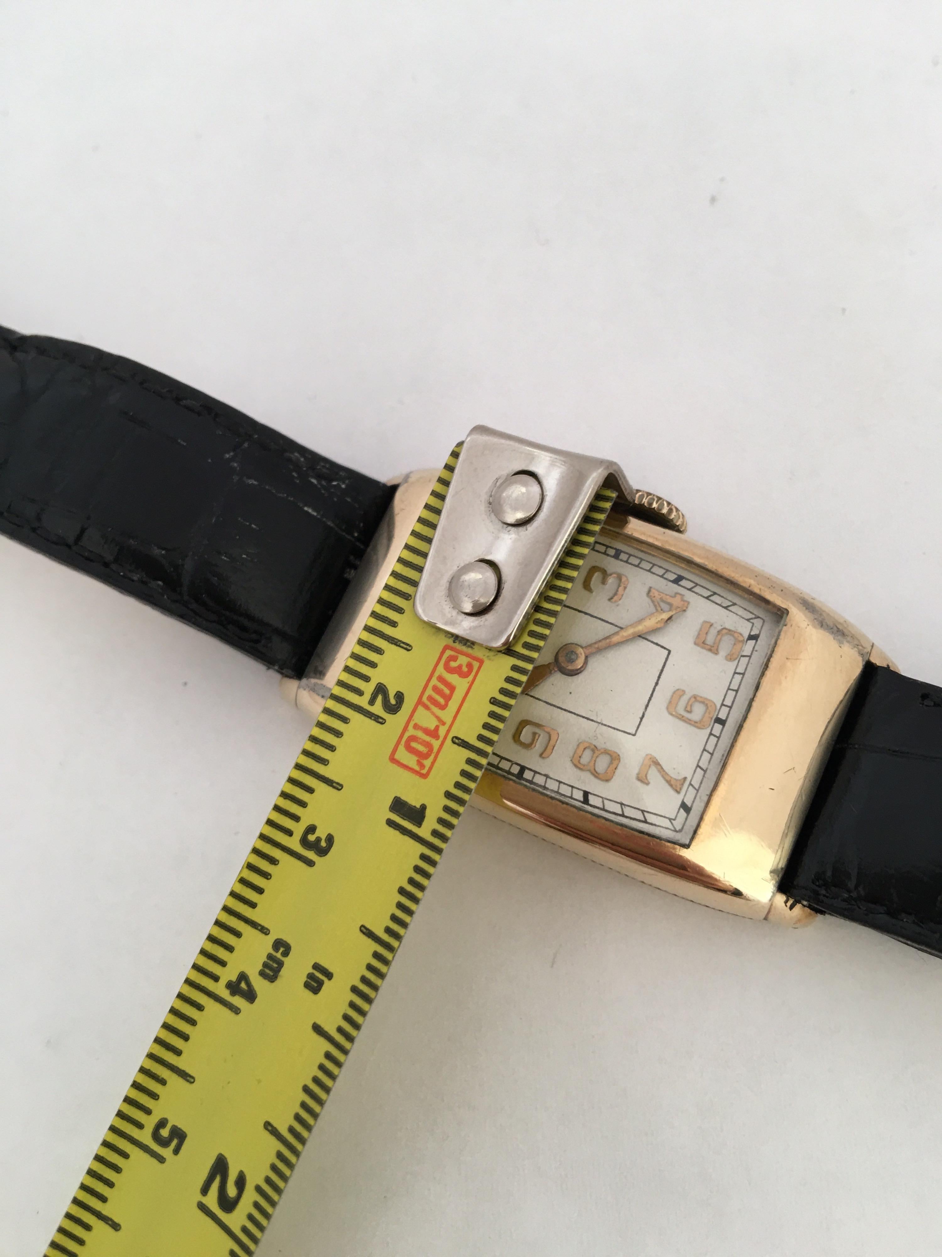 Vintage 1940s Rolled Gold Waltham Manual Winding Watch 3