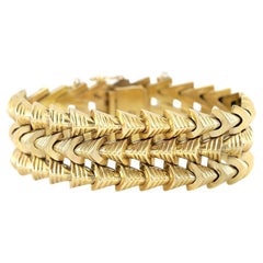 Vintage 1940s Rose Gold Triangle Link Bracelet