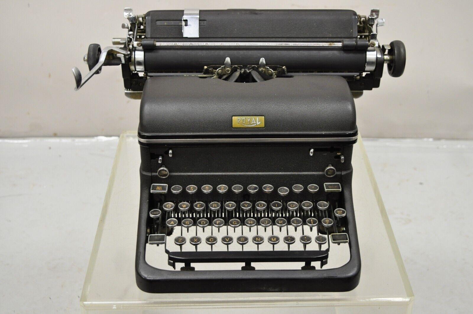 Vintage 1940s Royal KMM Model 2178000 Magic Margin Touch Control Typewriter. Circa  1940s. Measurements: 9