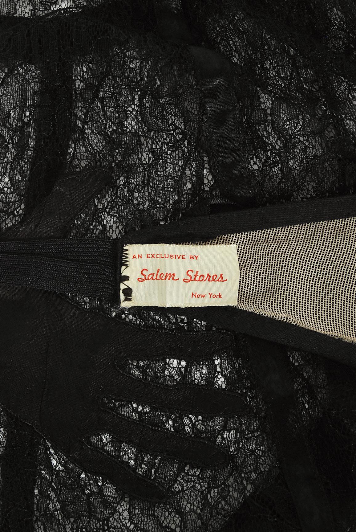 Vintage 1940's Schiaparelli Inspired 'Hands On' Silk Appliqué Lace Bra & Panties 8