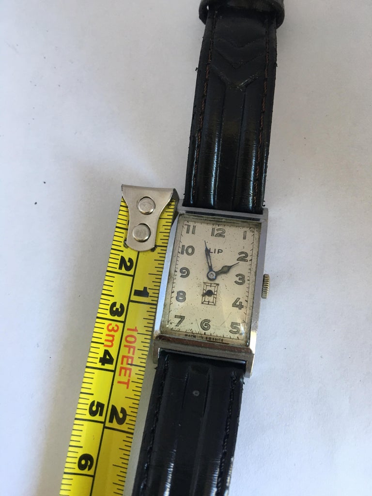 Vintage 1940s Silver plated LIP Mechanical Watch For Sale at 1stDibs